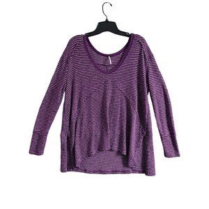Poof Woman’s Knit Long Sleeve Boho High Low  Top Womens MED
